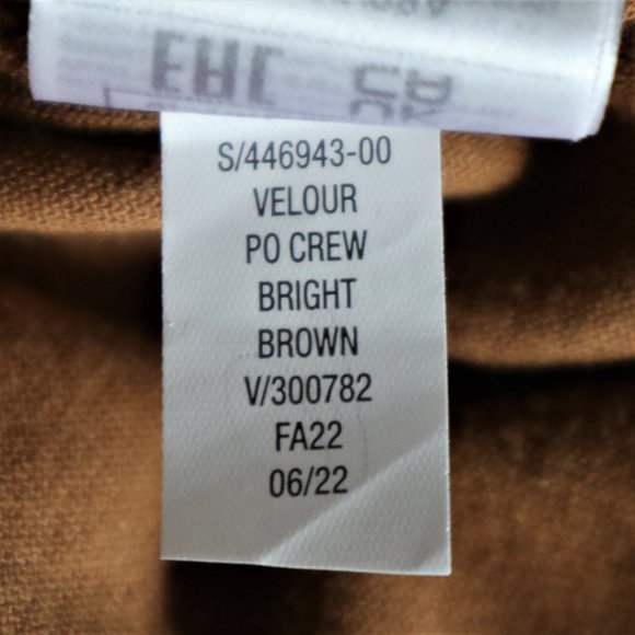 Gap Brown Velour Crew Neck Shirt NWOT - Picture 6 of 6